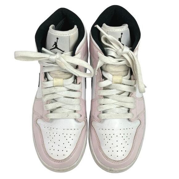 Nike Air Jordan Mid Barely Rose White Pink Lace Up Athletic Sneaker Shoes Size 6 - Picture 3 of 6